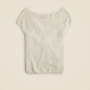 J. Crew Ivory Silk-Cashmere blend T-shirt size Small